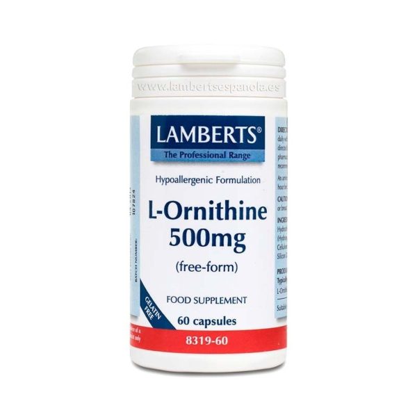L-Ornithin HCL 500 mg 60 Kapseln Lamberts