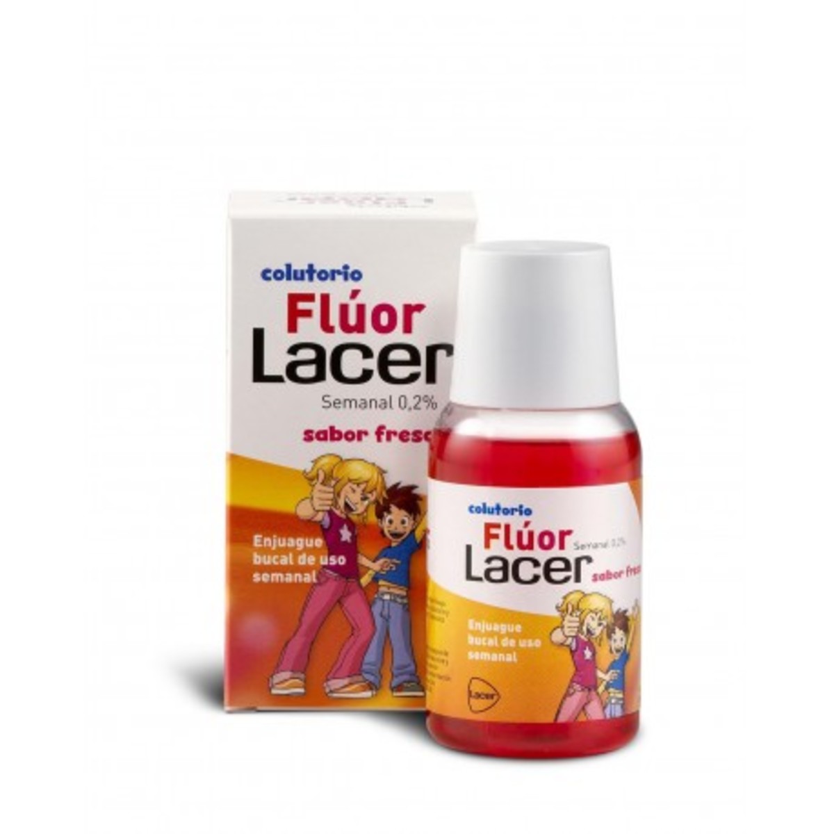 Lacer Fluor Junior Enjuague Bucal de Uso Semanal Sabor Fresa – 100ml