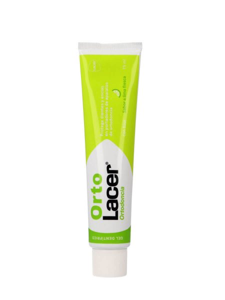 Lacer Ortolacergel Dentifrice Orthodontie Saveur Citron Vert Frais 75 ml
