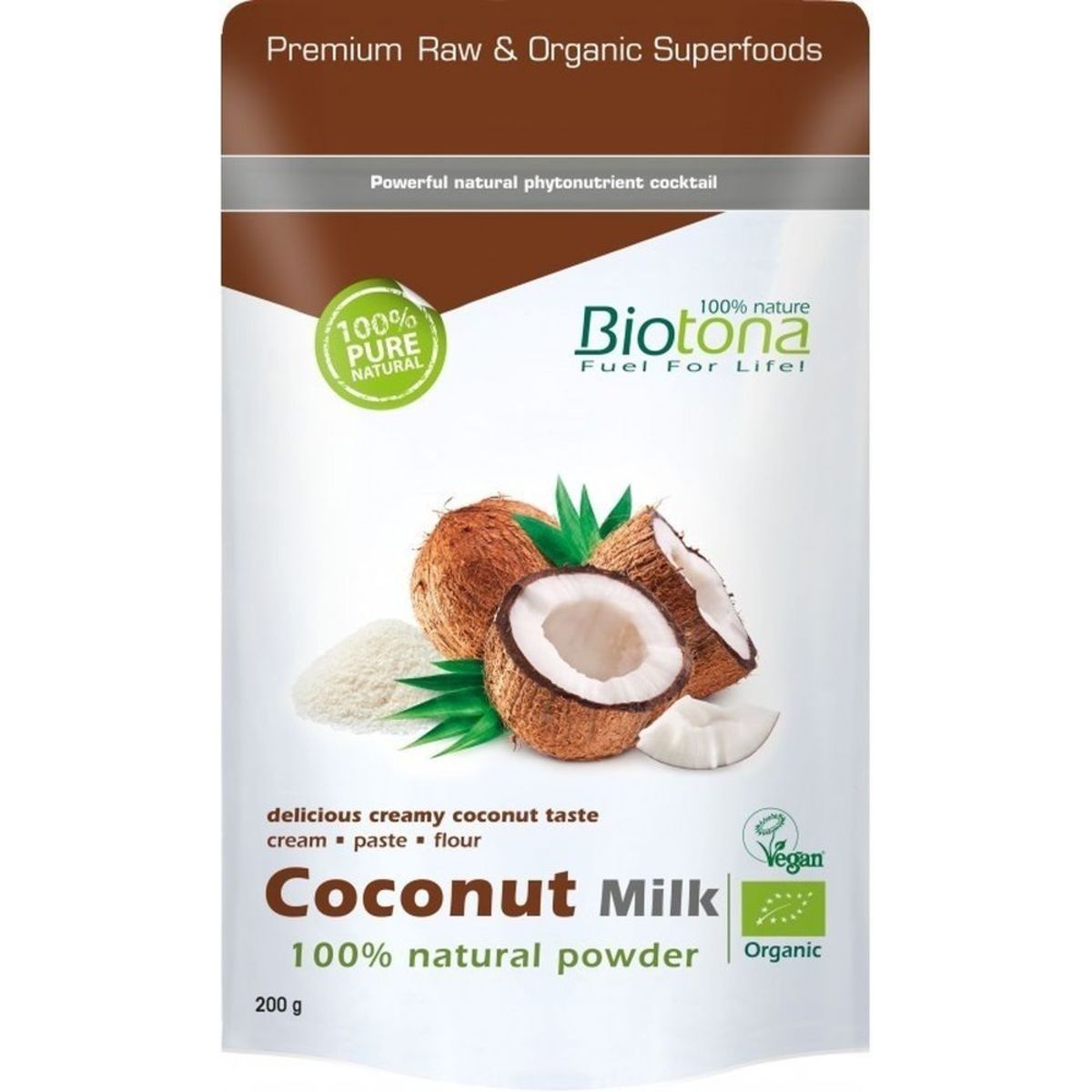 Leite de Coco Natural em Pó Biotona – 200g