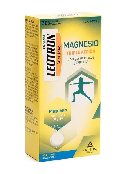Leotron Magnesio Limón 36 comprimidos efervescentes
