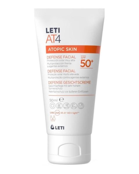 Leti AT4 defesa facial de pele atópica SPF 50+ 50ml