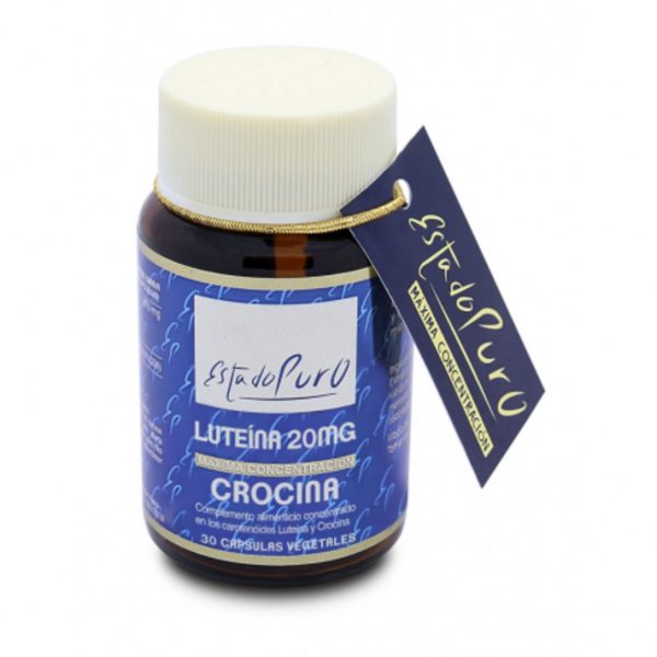 Luteína em Estado Puro 20 mg Crocina 30 Cápsulas Tongil