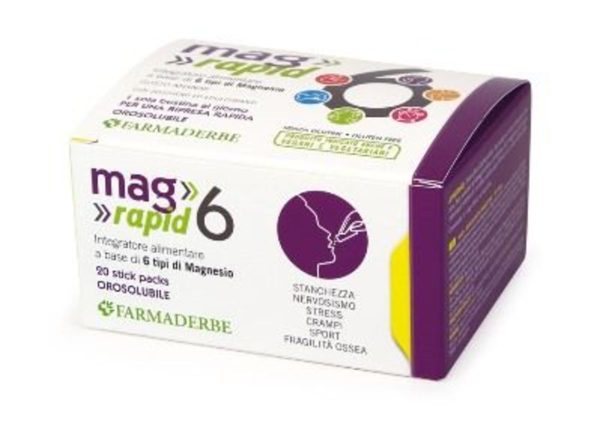Magnesio 6 Rapid 20 Bustine Farmaderbe