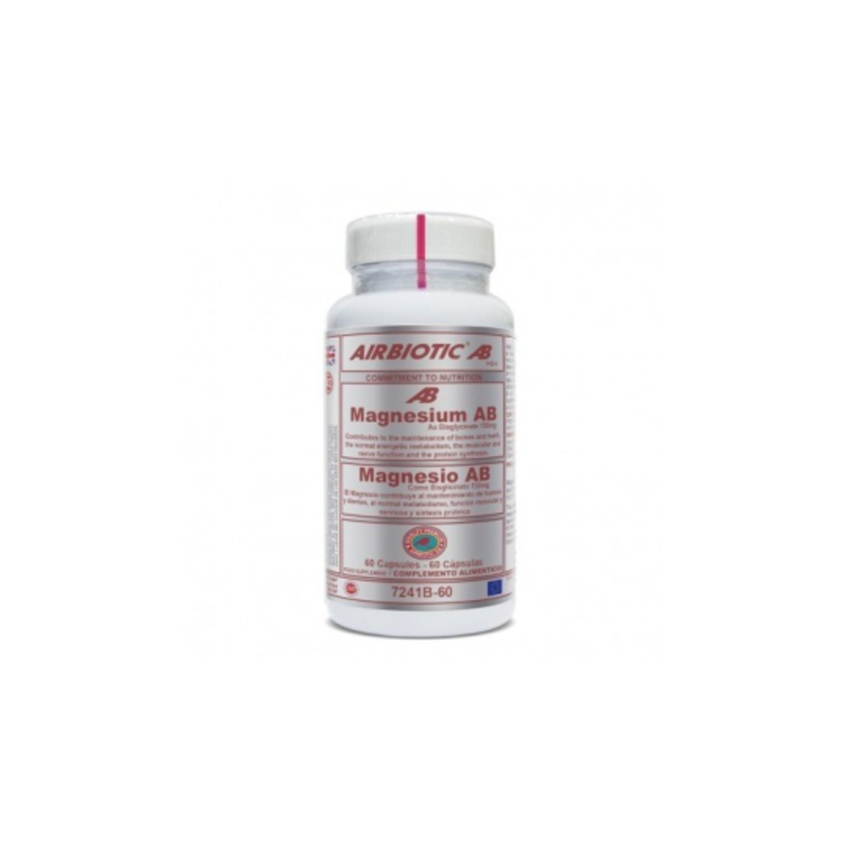Magnesio AB 150 mg Bisglicinato 60 Cápsulas Airbiotic