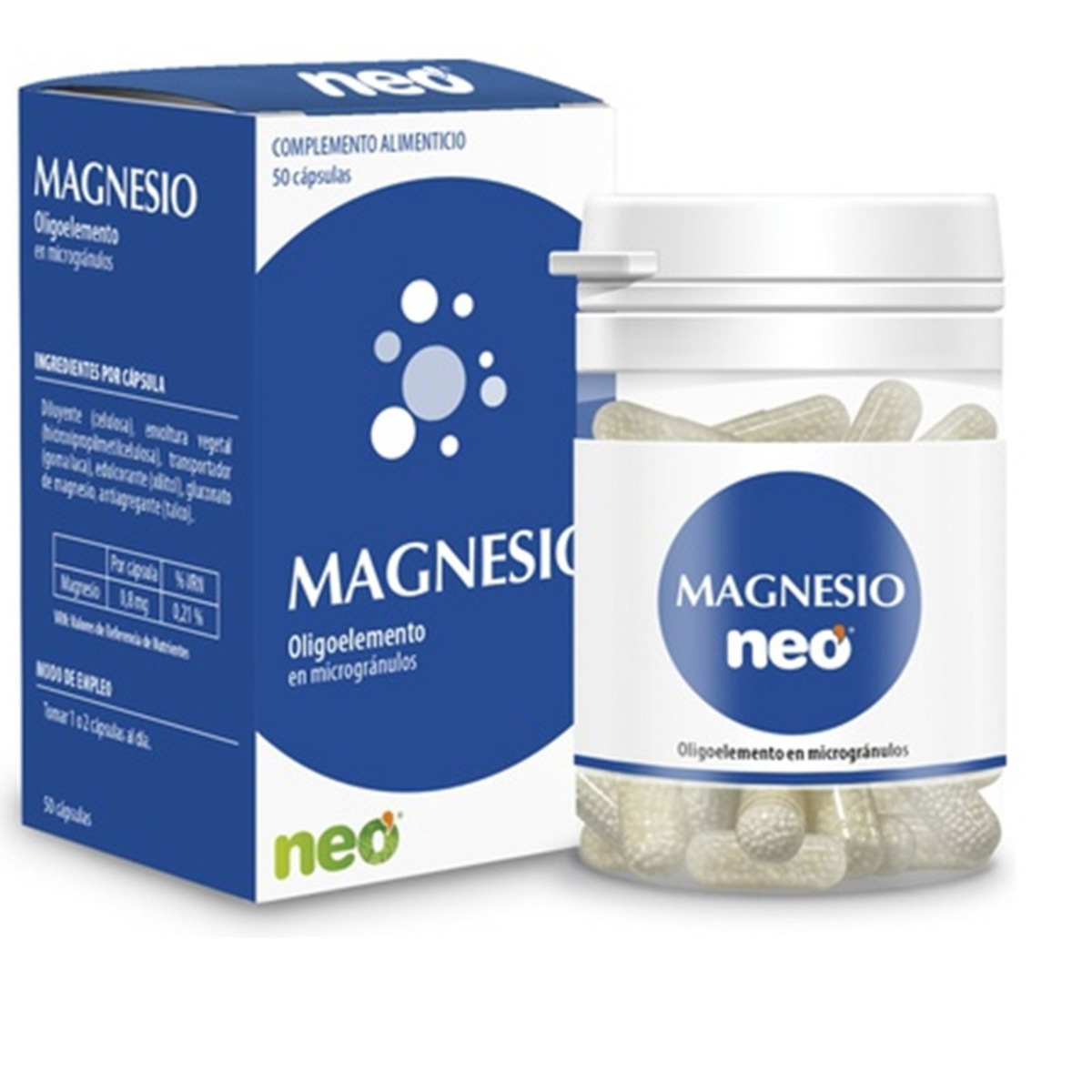 Magnesio Microgranulos Neo 50 Cápsulas