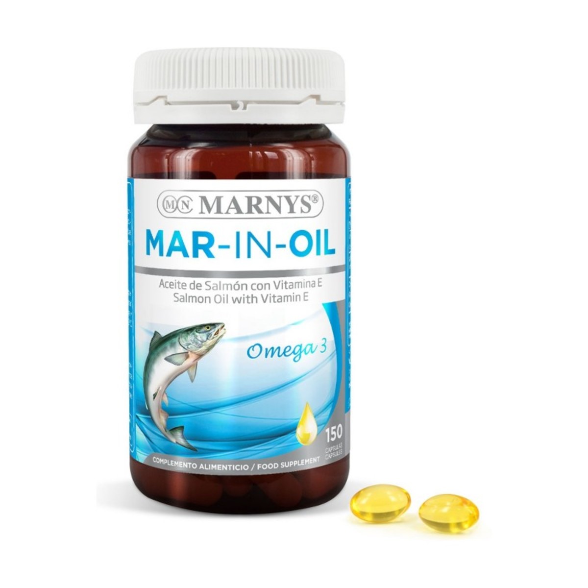 Mar In Oil Aceite de Salmon 500 mg 150 Perlas Marnys