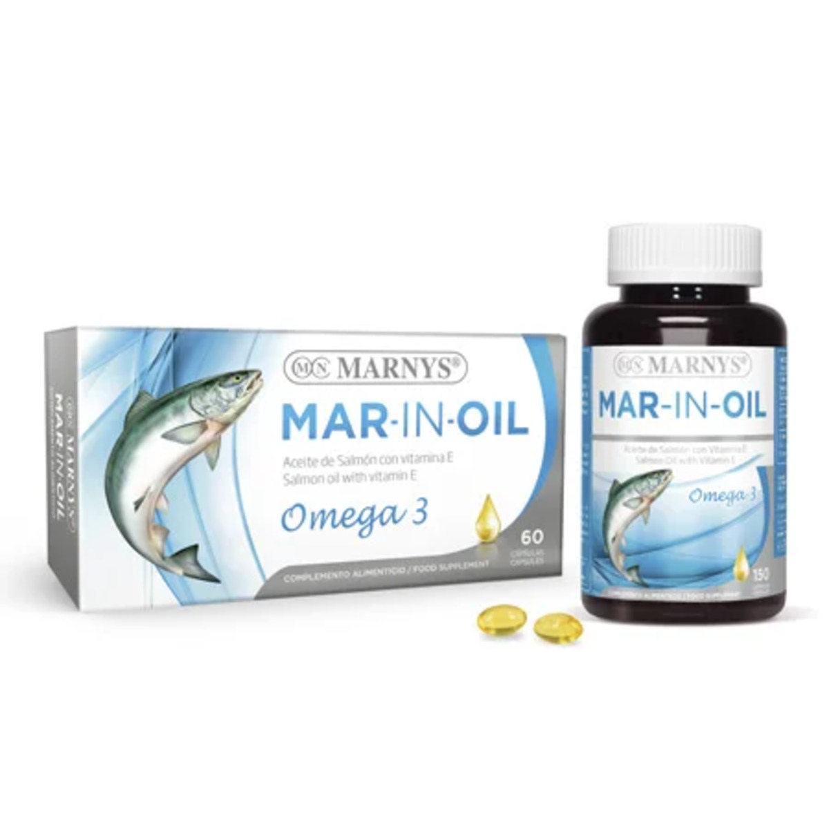 Mar In Oil Aceite De Salmon 500 mg 60 Perlas Marnys