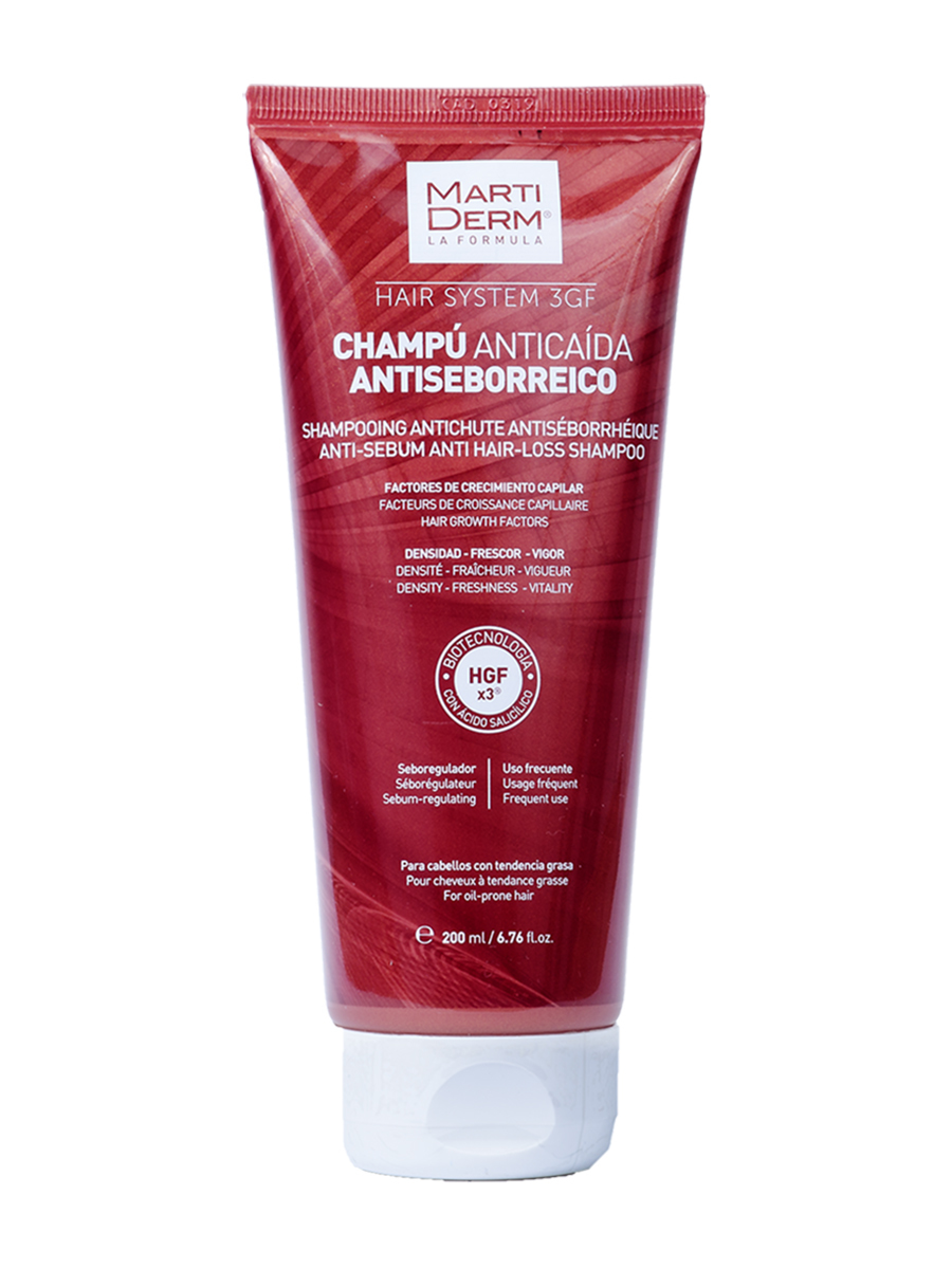 Martiderm ®  hair system 3 gf champú anticaída antiseborreico 200 ml
