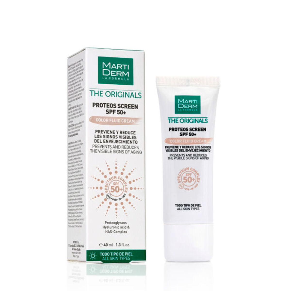Martiderm proteos screen crema fluida con color SPF 50+ 40 ml