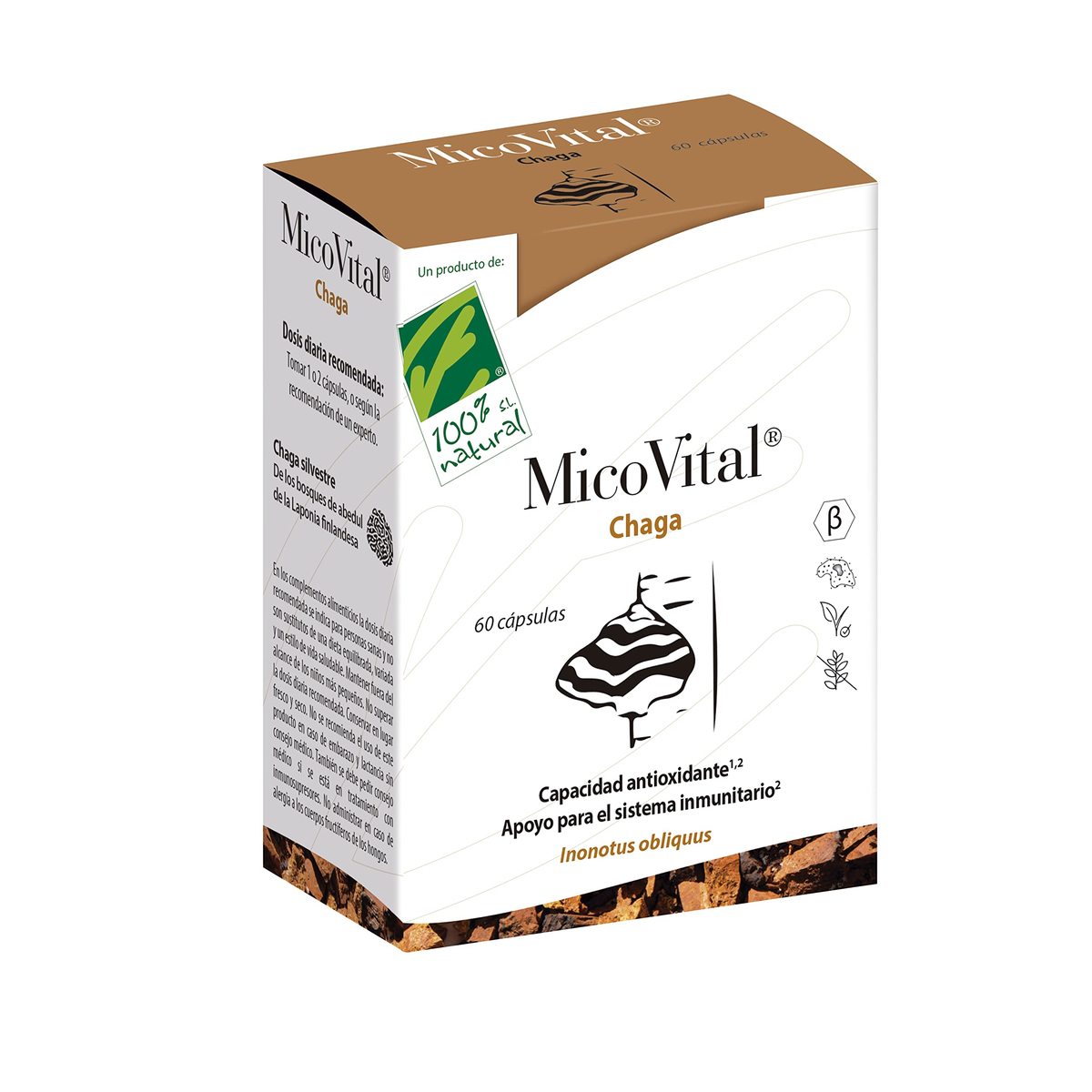 Micovital Chaga 60 cápsulas 100% natural
