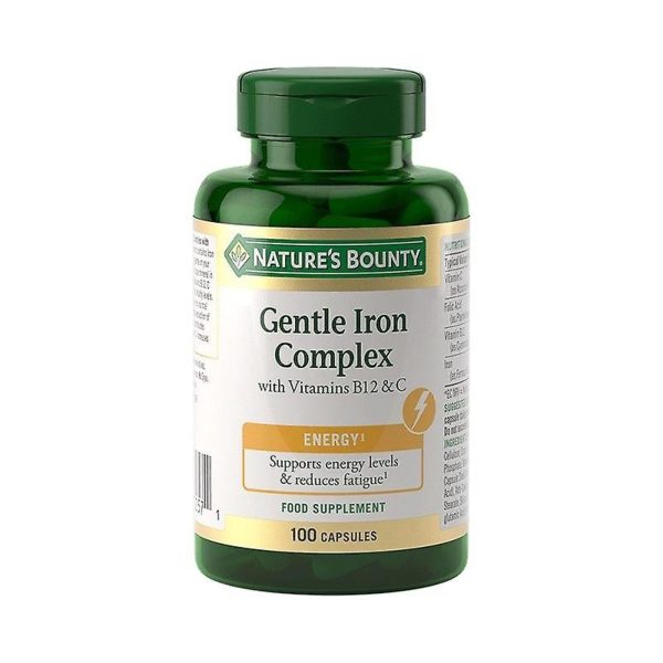 Natures Bounty Fer Vitamine C B12 100 capsules