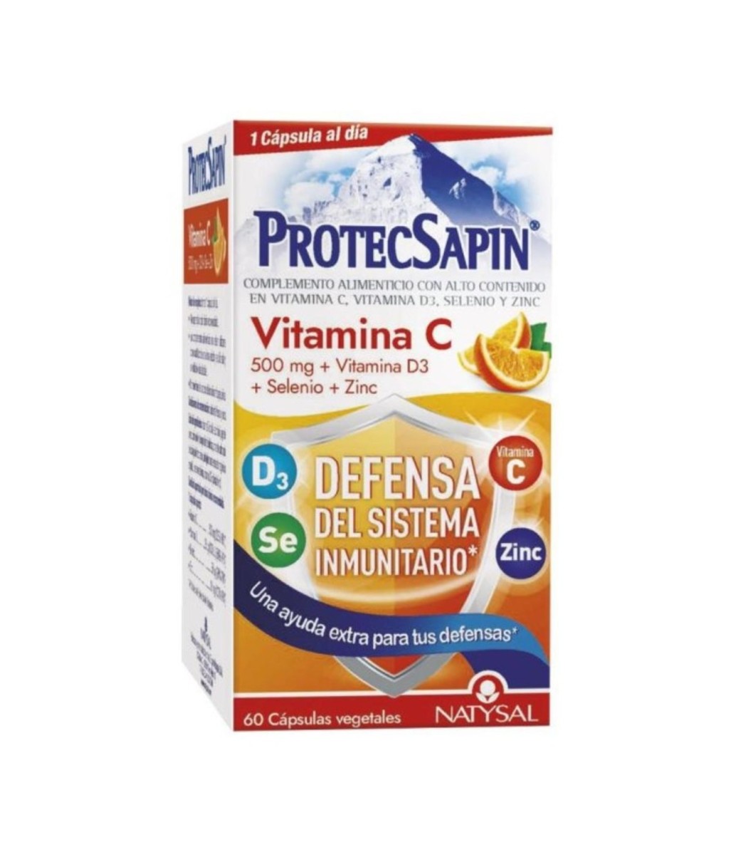 NATYSAL Protecsapin 500 mg Vitamina C 60 cápsulas