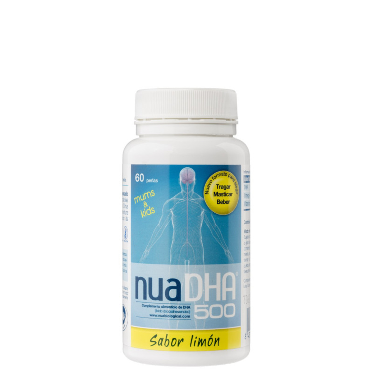 Nuadha 500 mg Limón 30 Cápsulas Masticables Nua