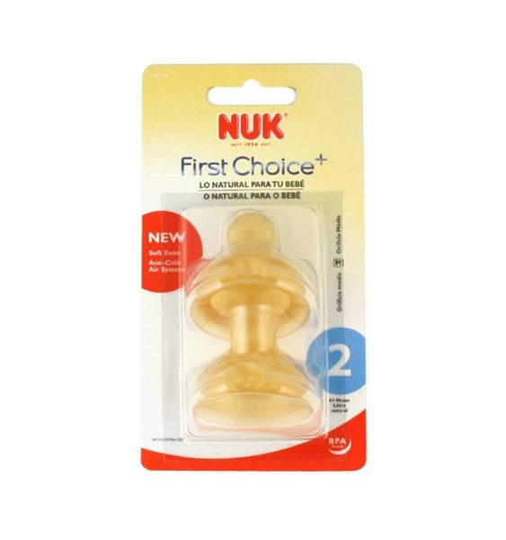 Nuk Tétine Latex Nuk First Choice Lait T- 2 U – 2ml