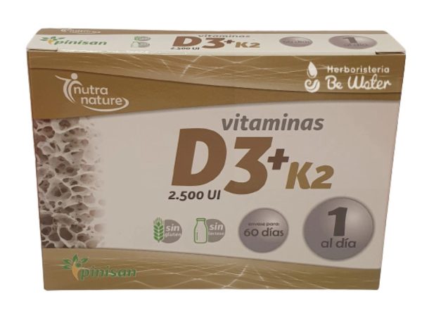 Nutranature D3+K2 60 cápsulas