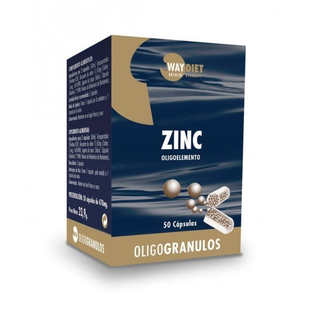 Oligogranulos de Zinc 50 Cápsulas Waydiet