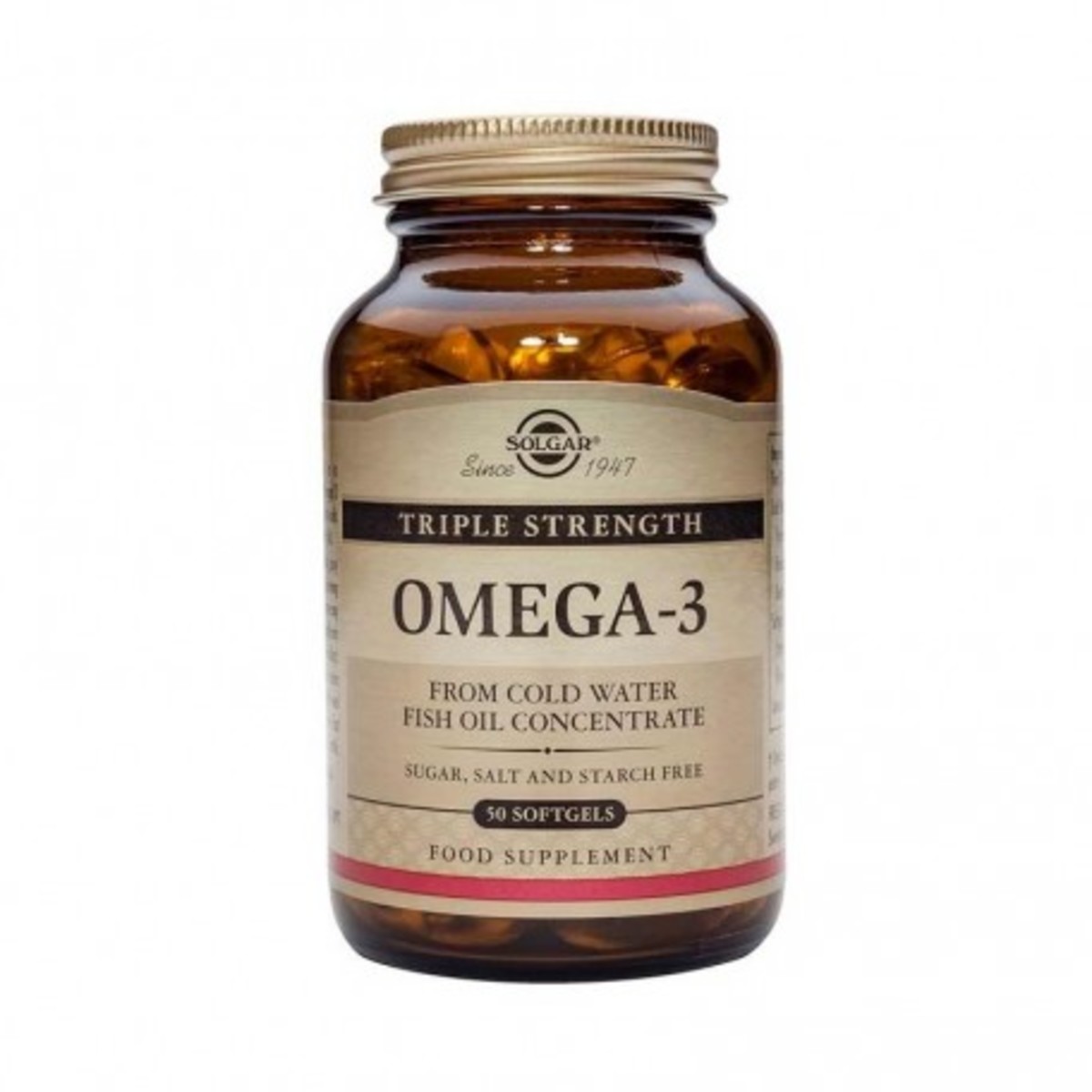 Omega 3 Triple Concentración Solgar 100 Comprimidos