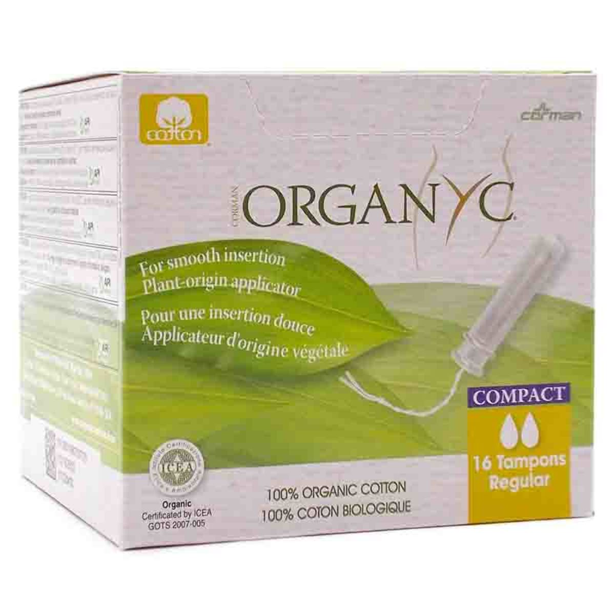 Organyc Tampón Compact con aplicador 16 ud