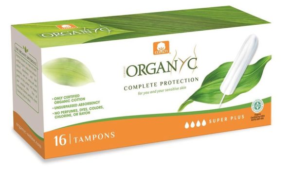 Organyc Tampon ohne Applikator Super Plus 100 % Baumwolle 16 Stk