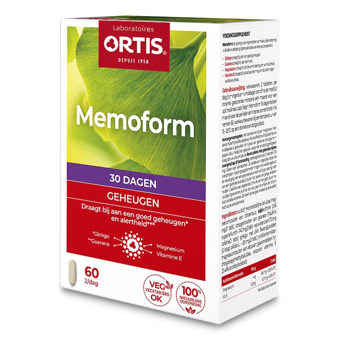 Ortis Memoform 60 comprimidos
