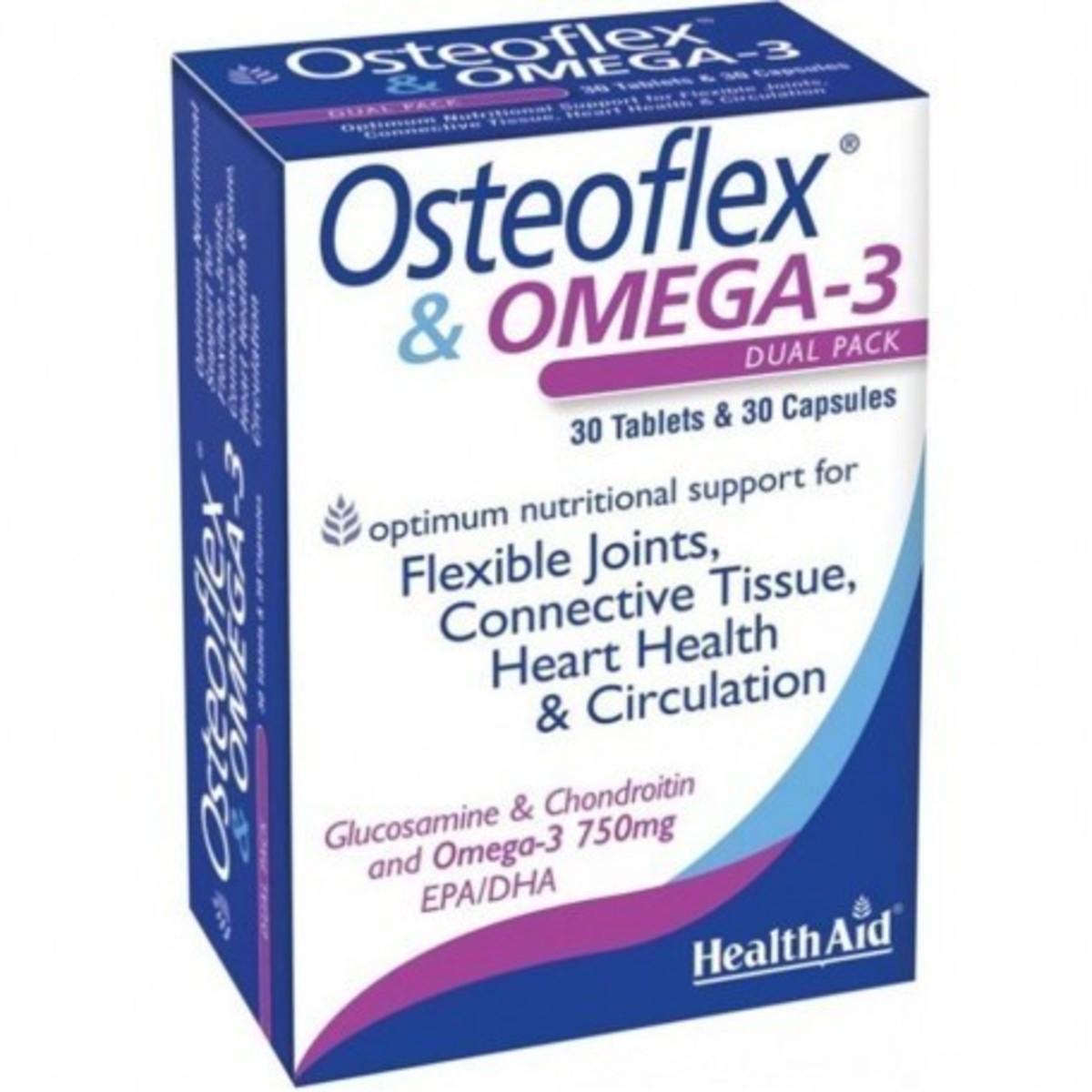 Osteoflex + Omega 3 30 Comprimidos + 30 Cápsulas Health Aid