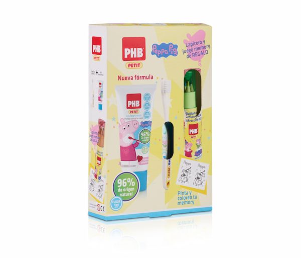 PHB PETIT PEPPA PIG CEPILLO + GEL + JUEGO MEMORY