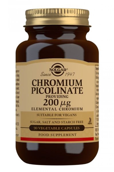 Picolinato Cromo 200 mg 90 Cápsulas Solgar
