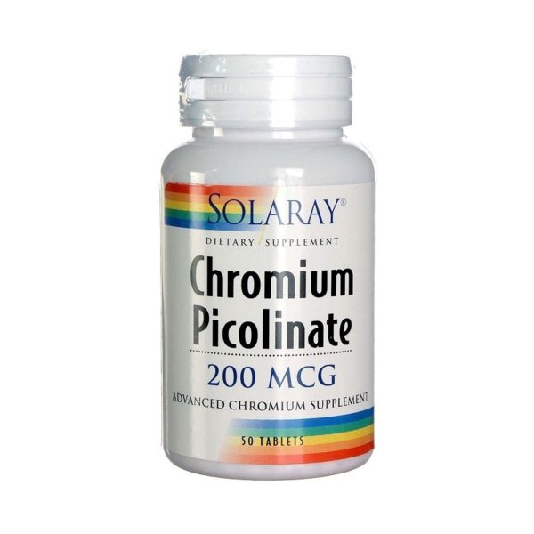 Chrompicolinat (Chrom) 200 mcg 50 Tabletten Solaray