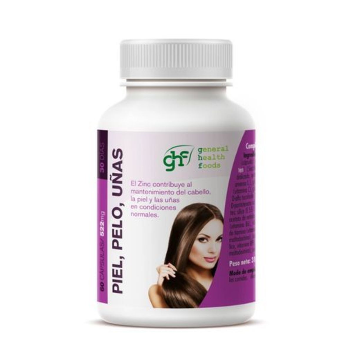 Piel, Pelo y Uñas 60 cápsulas 522 mg –  General Health Foods