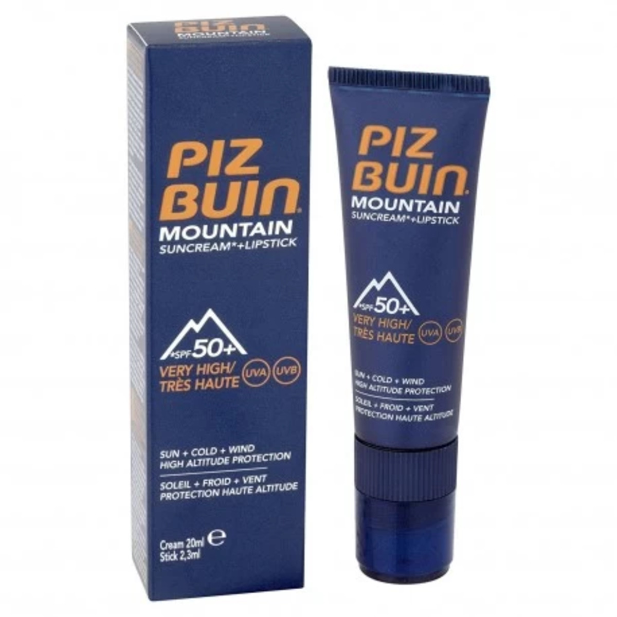 PIZ BUIN MOUNTAIN SUN CREAM + LIPSTICK 50+ SPF CREAM 30 SPF LIPSTICK