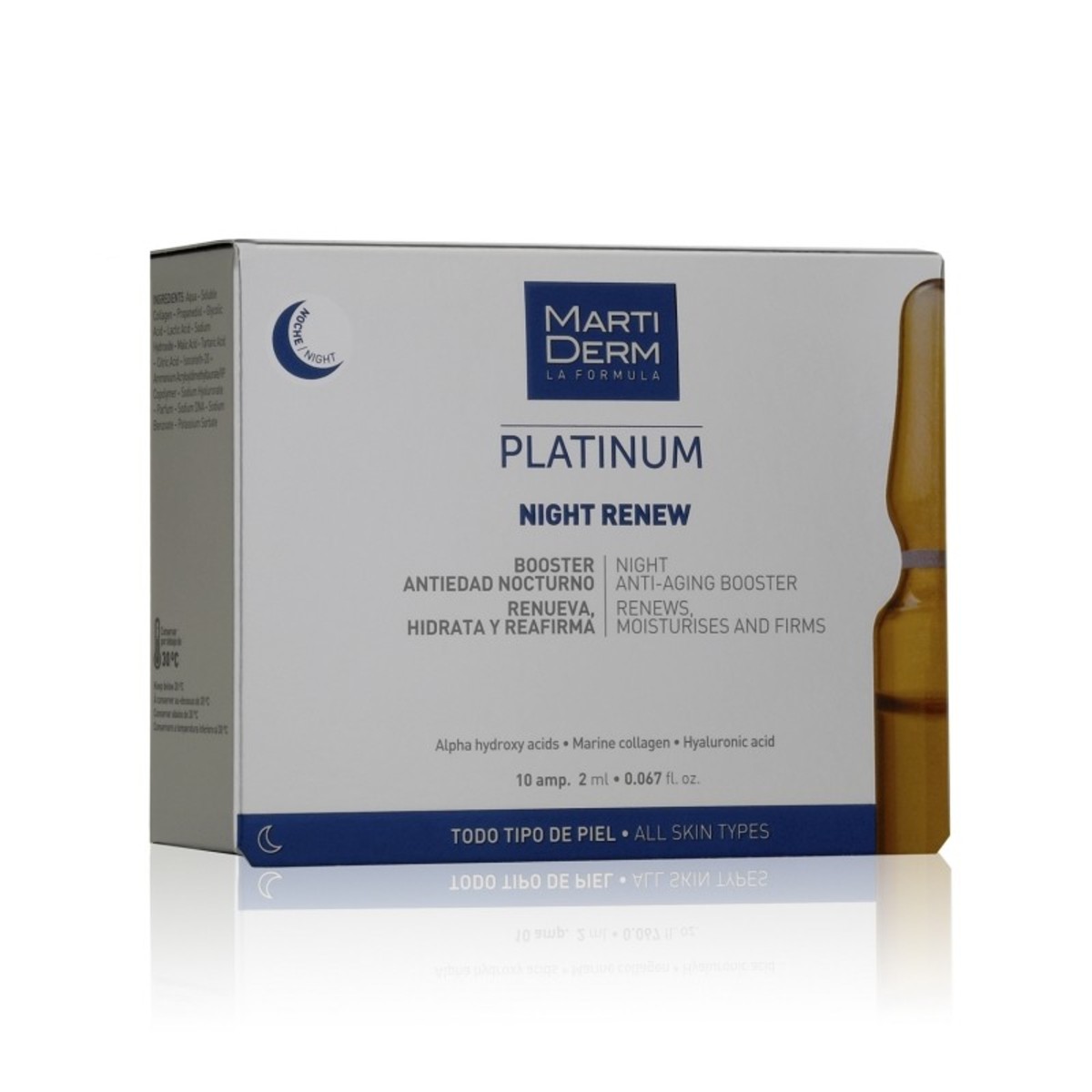 Platinum Night Renew Ampoules 10 X – Martiderm – 2ml