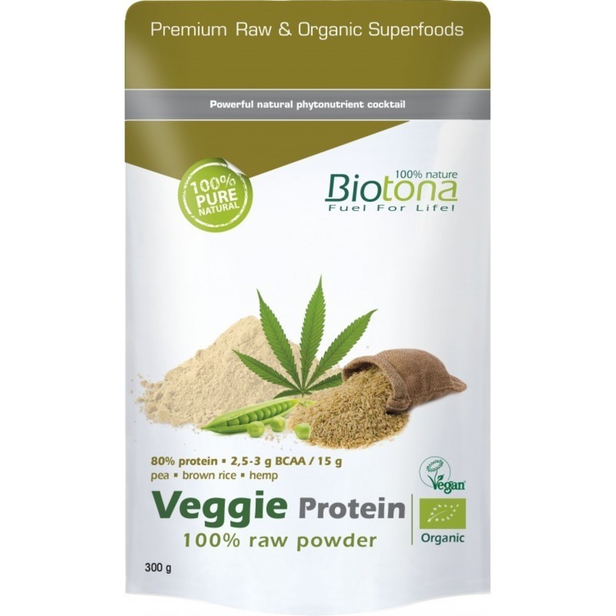 Polvo de Proteína Vegana Bio Biotona – 300g