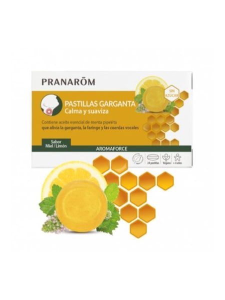 Pranarom Aromaforce Pastilles Gorge Miel/citron 24 Pastilles