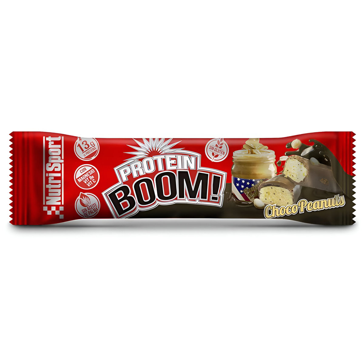 Protein Boom 24 Uds Barrita Choco Peanuts NutriSport – 49g