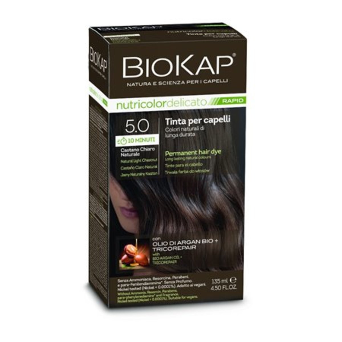 Rapid Delicato 5,00 Castaño Claro Natural Biokap – 140ml