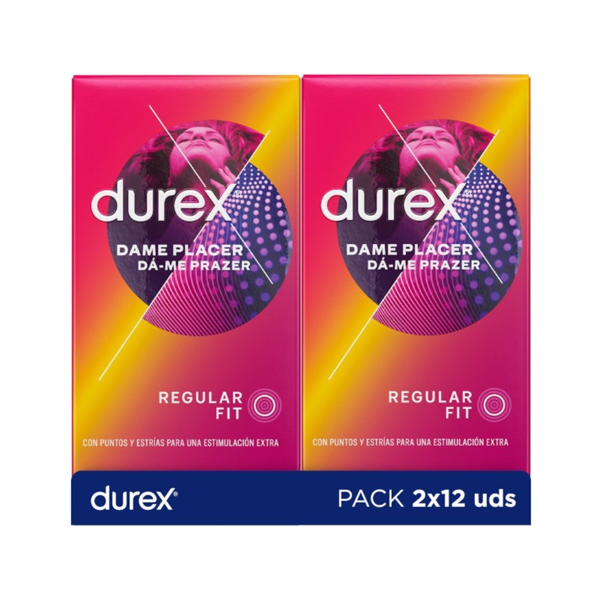 Reckitt Durex Preservativos Dame Placer  12 Unidades (Pleasure Max)