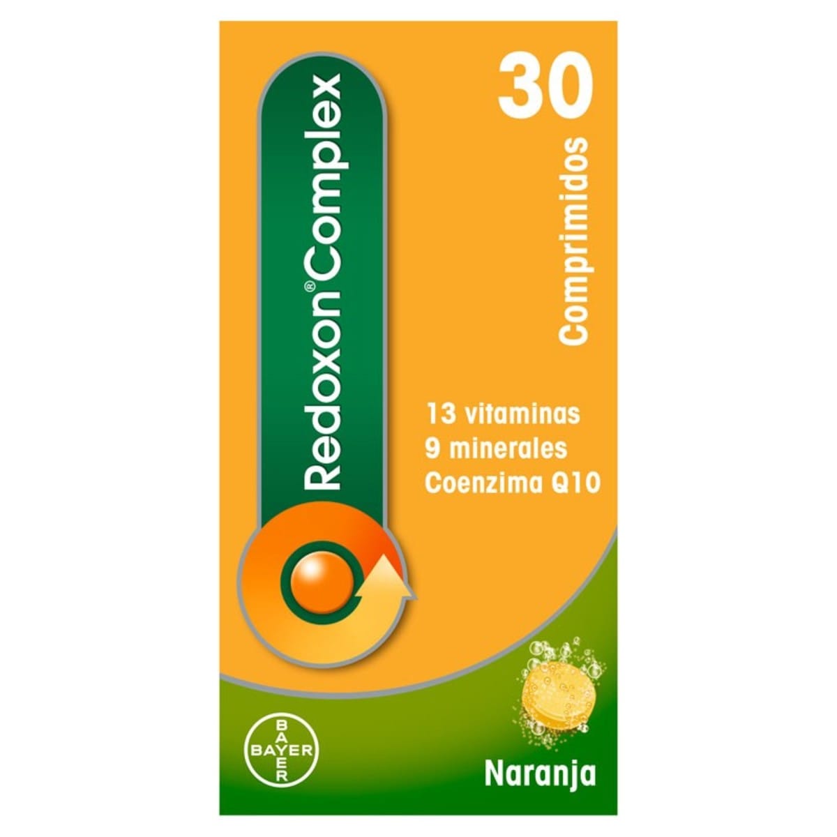 Redoxon Complex 30 Comprimidos Efervescentes Sabor Naranja Bayer