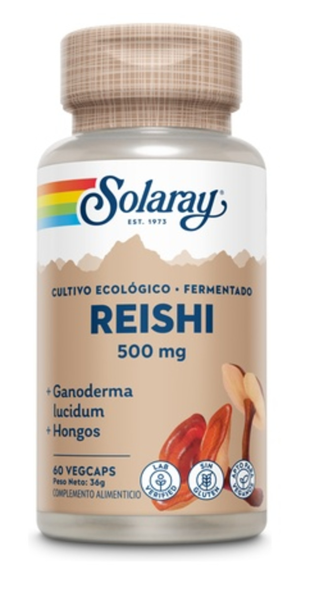 Reishi 500 mg Fermentado 60 Cápsulas Solaray