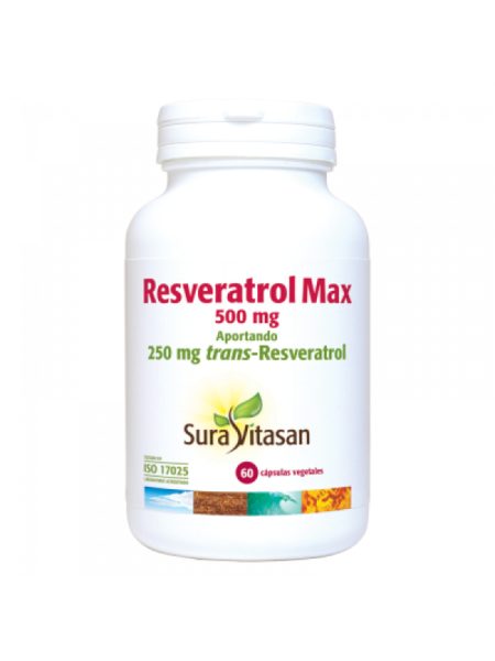 Resveratrol max 500mg 60 κάψουλες Sura Vitasan