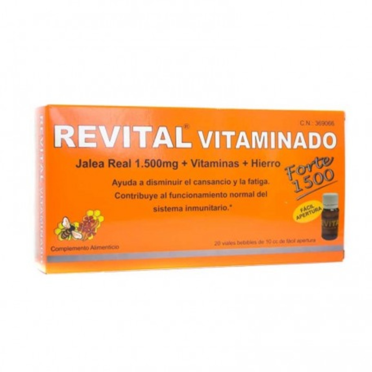Revital Vitaminado Forte Jalea real + Vitaminas + Ferro 20 Frascos