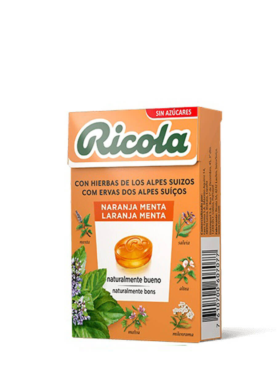 Ricola Caramelo Naranja-Menta Y Hierbas Suizas 50g