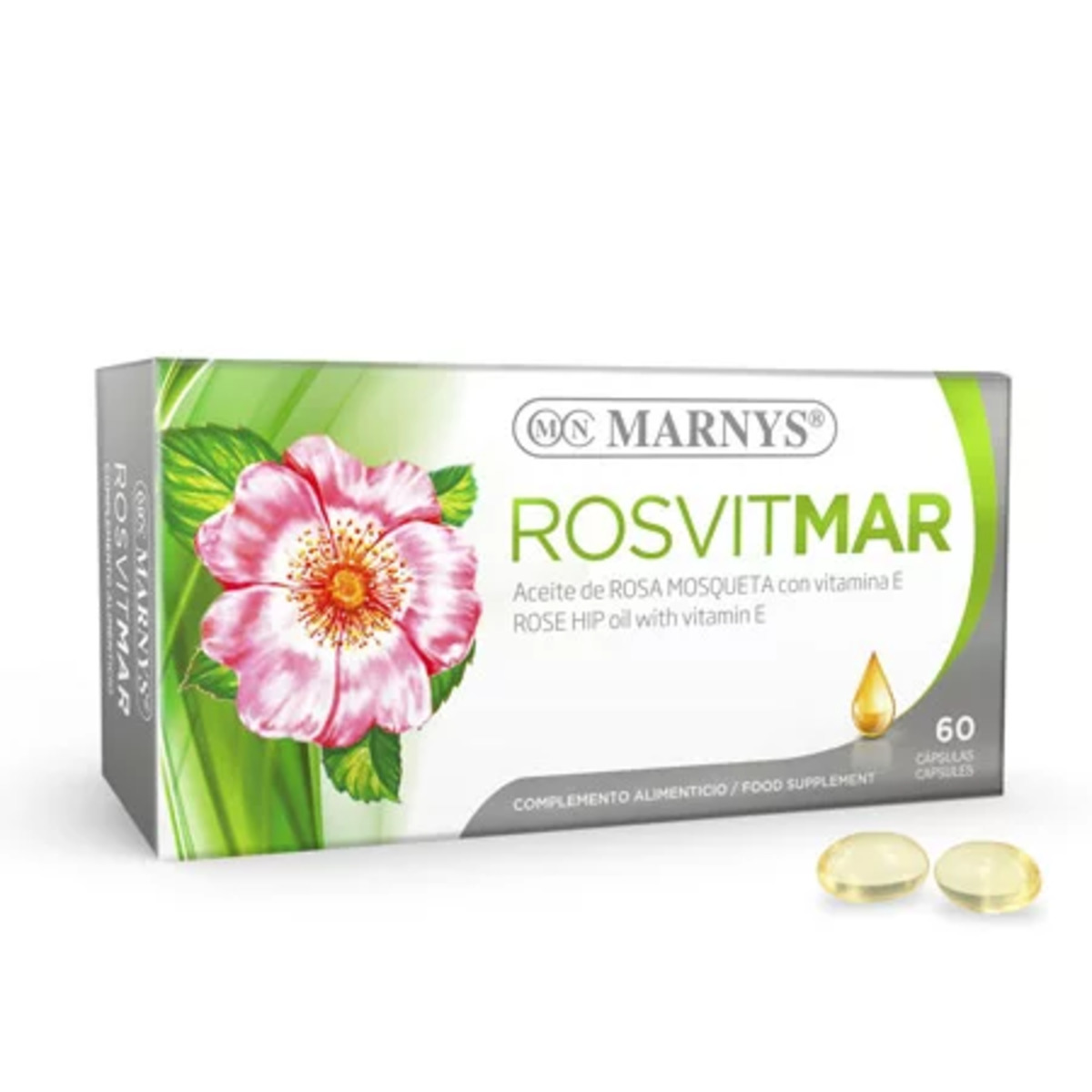 Rosvitmar Aceite de Rosa Mosqueta 60 Perlas Marnys