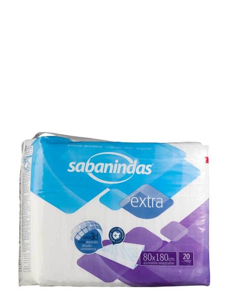 Sabanindas προστατευτικό κρεβατιού extra 80cm x 180cm 20 μονάδες