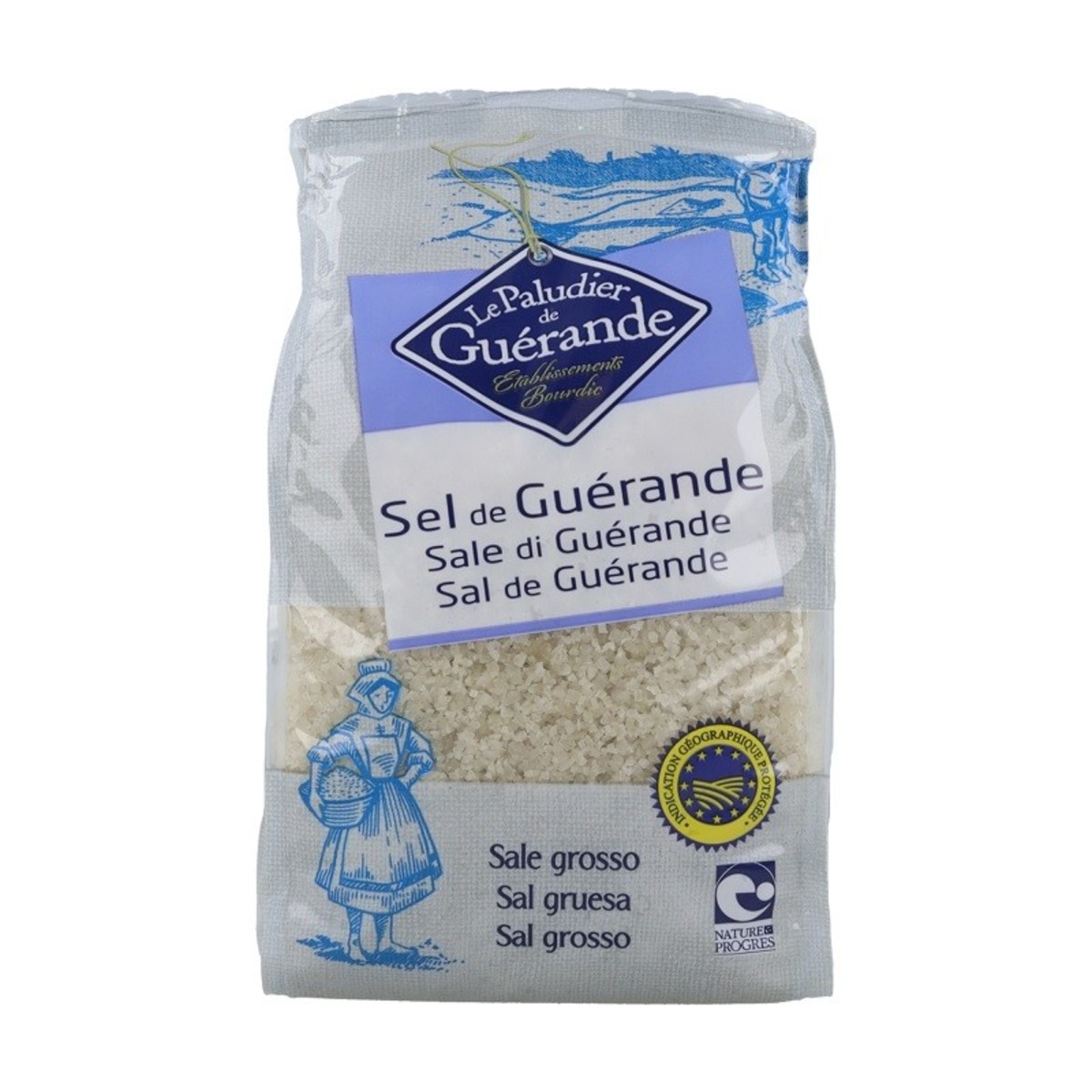 Sal Marina gris gruesa 1 kg Le Paludier de Guérande