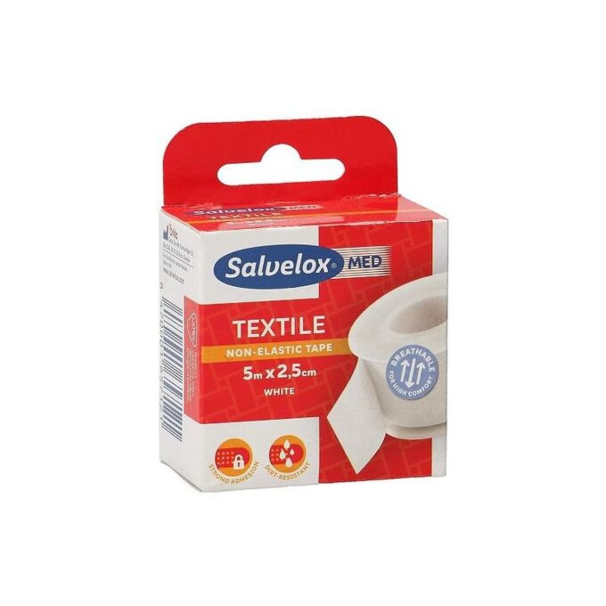 Salvelox Esparadrapo Textil 1 Unidad X 2,5 Cm Color Blanco – 5ml