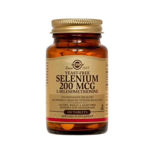 Selen 200 mcg Solgar (ohne Hefe) 50 Tabletten