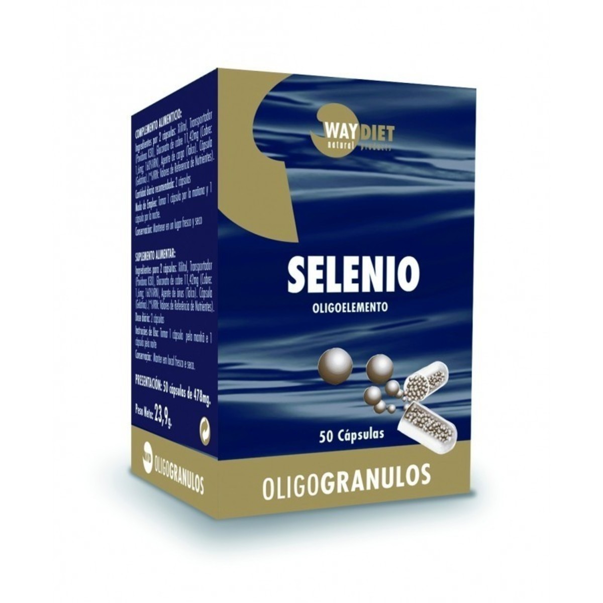 Selenio Oligogranulos 50 Cápsulas Waydiet