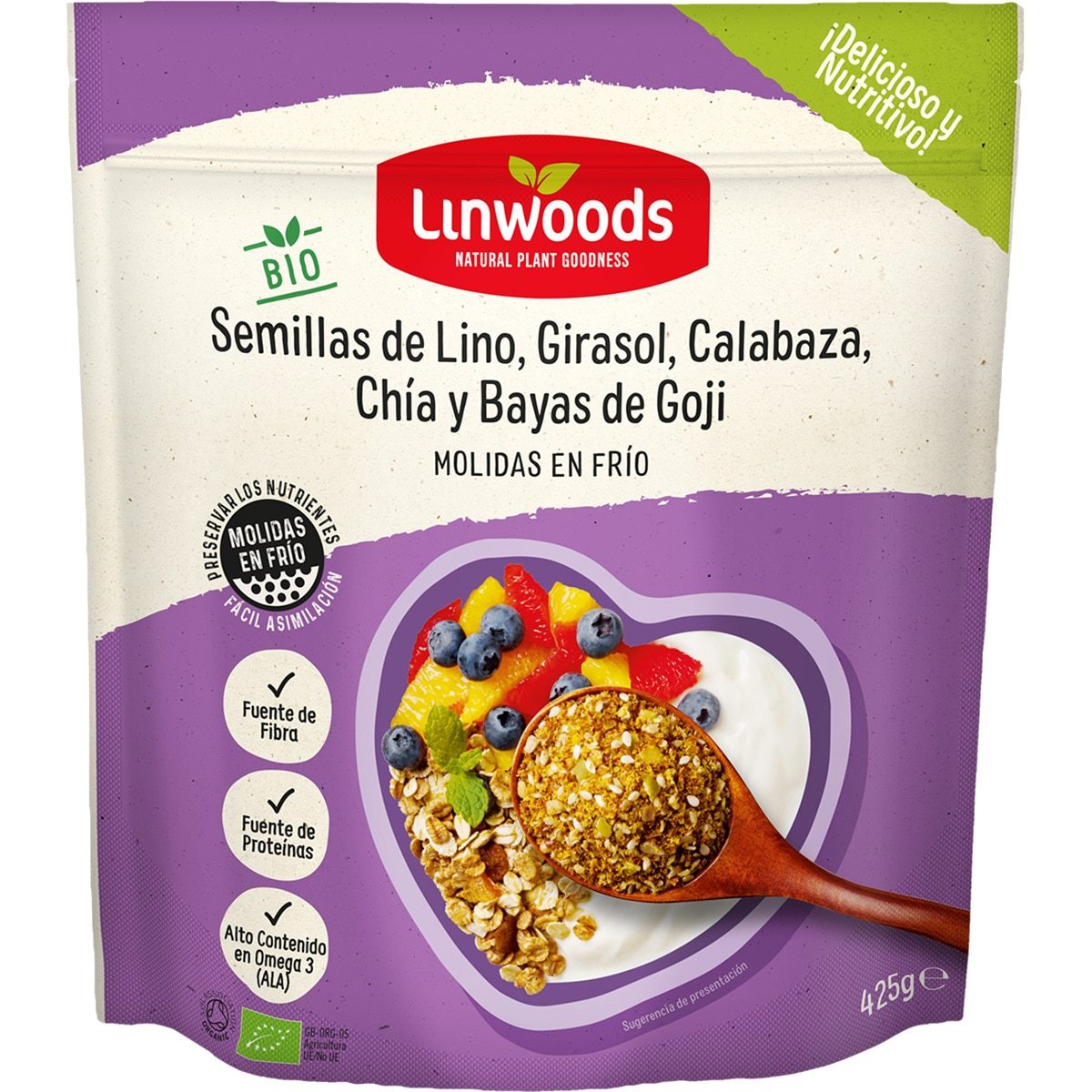 Semillas Lino Calabaza Girasol Chía Goji Linwoods – 425g