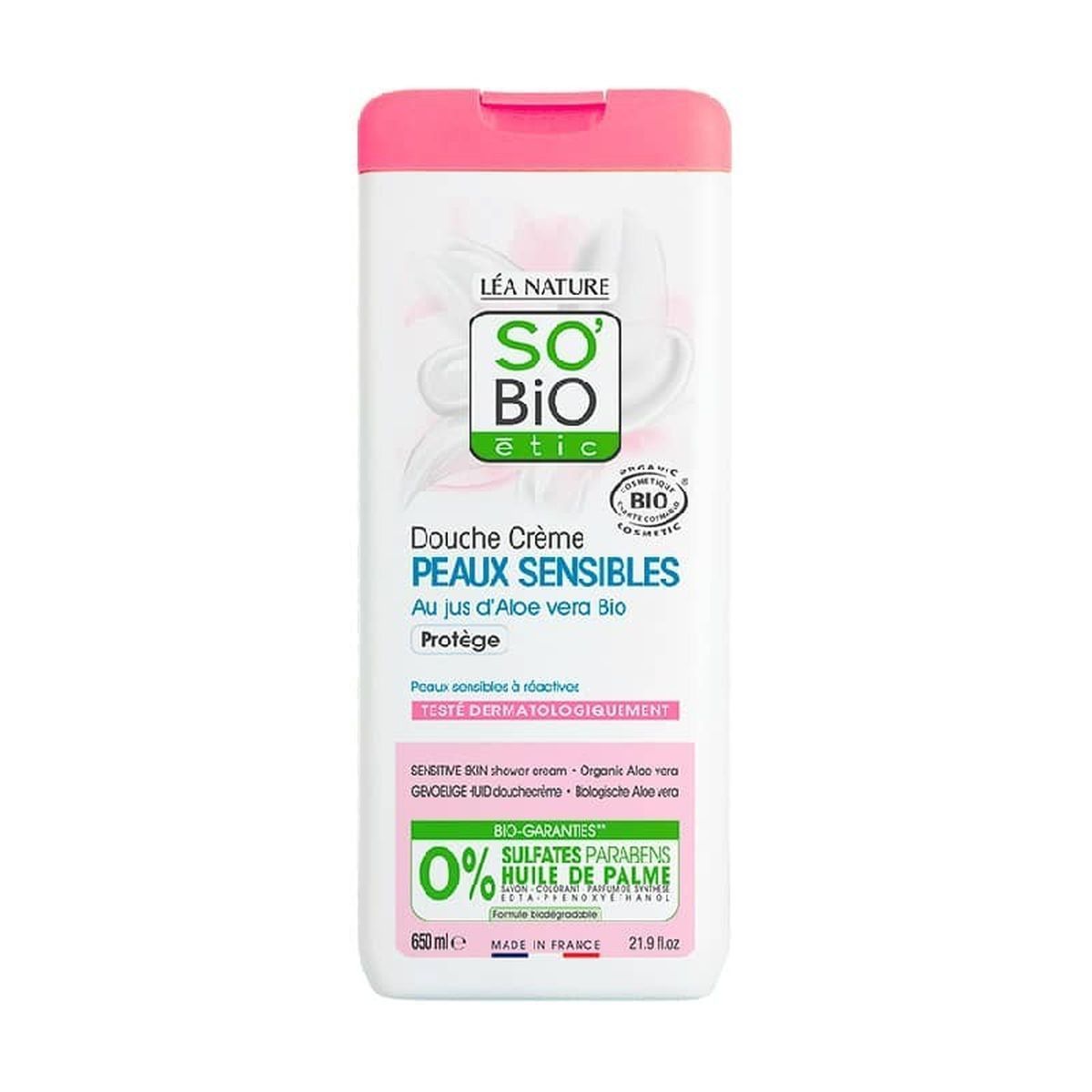 So’bio Gel de ducha piel sensible protector Aloe Vera – 650ml